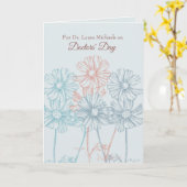 Happy Doctors' Day Flowers Custom Name Kaart (Gele Bloem)