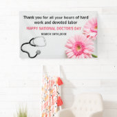 Happy Doctors Day Stethoscoop & Roze Daisy Spandoek (Insitu)