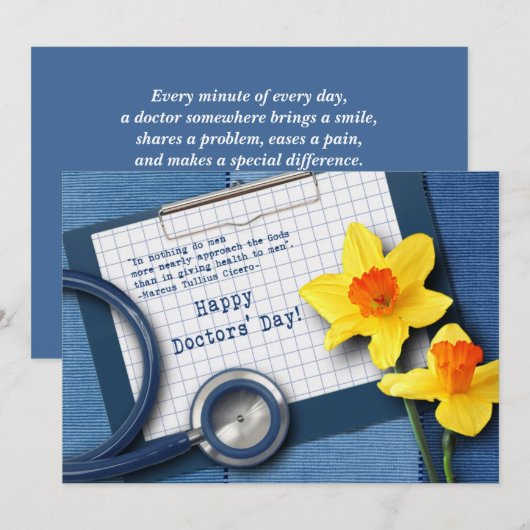 Happy Doctors Day Wenskaarten Kaart (Voorkant / Achterkant)