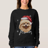 Happy Dog Brown Pomeranian Kerstkerstkerstkerstker Trui (Voorkant)