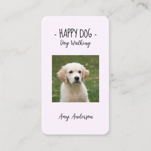 - Happy Dog - Chien Carte de visite de marche (Devant)