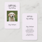 - Happy Dog - Chien Carte de visite de marche (Devant / Derrière)