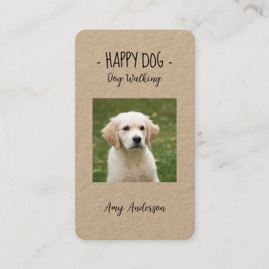 - Happy Dog - Chien Carte de visite de marche (Devant)