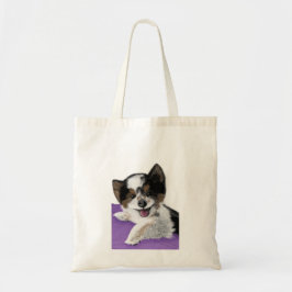 Happy dog gezicht Canvas tas