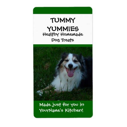 Happy Dog Homemade Trakteert Keuken Label Sticker (Voorkant)