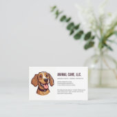 Happy Dog Illustration Visitekaartje (Staand voorkant)