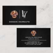 Happy Dog Logo | Gereedschap voor groomers Visitekaartje (Voorkant / Achterkant)