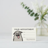 Happy Dog Pet Care Afspraak Herinnering Visitekaartje (Staand voorkant)