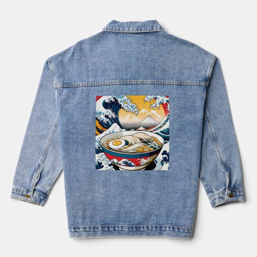 Happy Dog Portrait Denim Jacket (Achterkant)