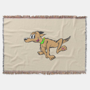 Happy Dog Throw Blanket Deken