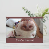 Happy Dog-uitnodiging Kaart (Staand voorkant)