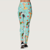 Happy Dogs-kerstpatroon Leggings (Achterkant)