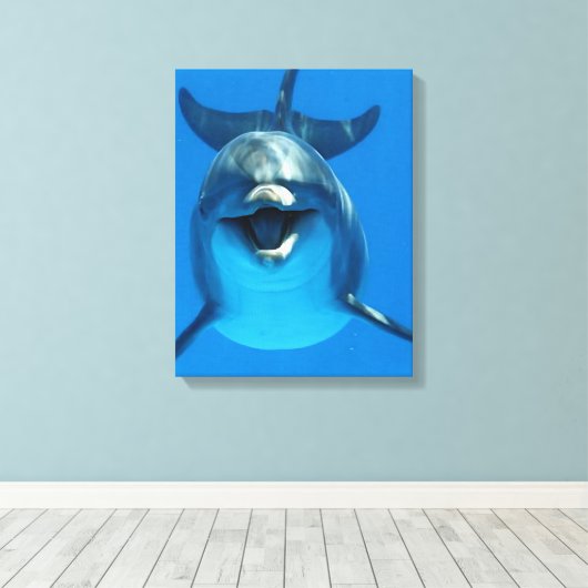 Happy Dolphin Canvas (Insitu (Houten vloer))