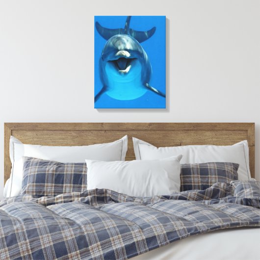 Happy Dolphin Canvas (Insitu (Slaapkamer))