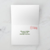 Happy Dolphin Retro Christmas Kaart (Binnen)