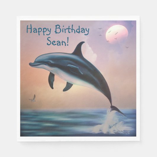 Happy Dolphin Servet (Voorkant)