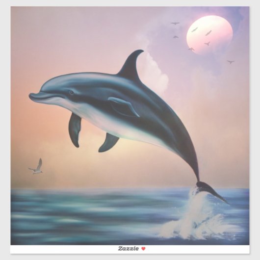 Happy Dolphin Sticker (Vel)