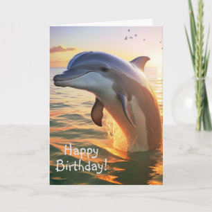 Happy Dolphin Verjaardag Kaart