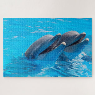 Happy dolphins in water legpuzzel