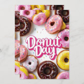Happy Donut Day Kaart (Voorkant / Achterkant)