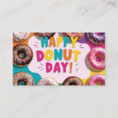 Happy Donut Day Visitekaartje (Achterkant)