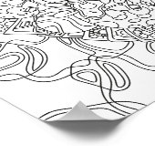 Happy Doodles: Avocado Land kleurplaat Poster (Hoek)