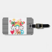 Happy Doodles Bagagelabel (Voorkant horizontaal)