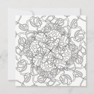 Happy Doodles : Carte plate de coloriage de l'Avoc
