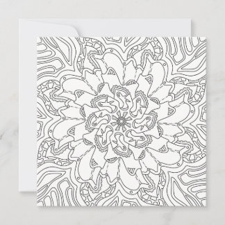 Happy Doodles: Kleurplaat Kaart voor Volwassenen