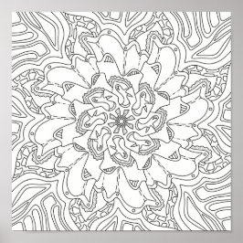 Happy Doodles: Kleurplaat voor volwassenen Poster