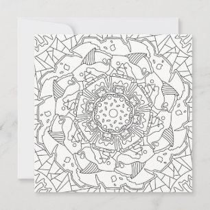 Happy Doodles: Vrolijke kleurplaat Platte Kaart