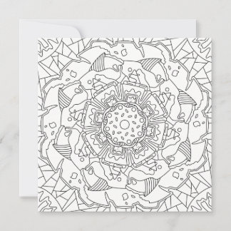 Happy Doodles: Vrolijke kleurplaat Platte Kaart