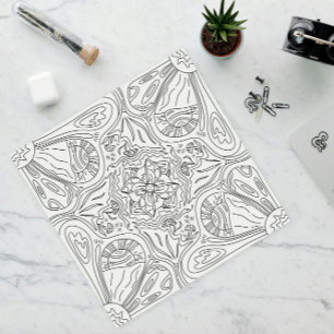 Happy Doodles: Zonnige dag kleurplaat voor kindere Poster