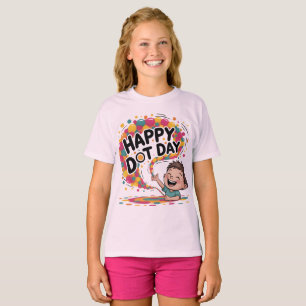 Happy Dot Day Funny Stippen Smile Face KidsT-Shirt T-shirt