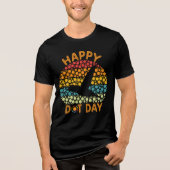 Happy Dot Day Kolibrie Kleurrijk Tri-Blend Shirt (Voorkant)