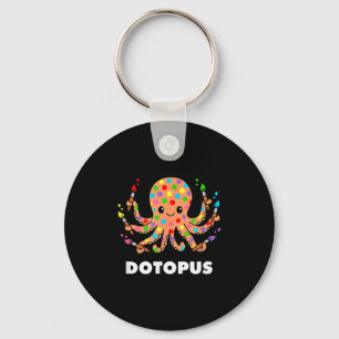 Happy Dot Day Octopus Dotopus Funny Pun Animal Sleutelhanger