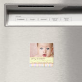 Happy Dots & Stripes Baby Photo Magnet (In Situ (Lave-vaisselle))
