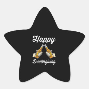 Happy Dranksgiving Beer Wine Drinker Thanksgiving Ster Sticker