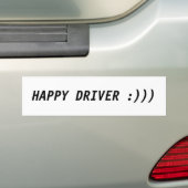 Happy Driver Bumpersticker (Op auto)