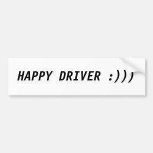 Happy Driver Bumpersticker