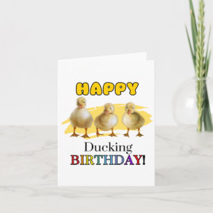 Happy Ducking Puns Verjaardag Kaart