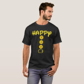 Happy Dwarf Costume Colour Family Matching Dwarf H T-shirt (Voorkant volledig)