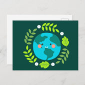 Happy Earth Briefkaart (Voorkant / Achterkant)