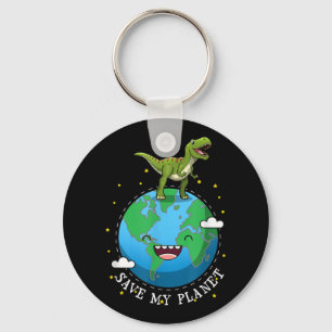 Happy Earth Day 2019 Dinosaur T-rex Kinder Jongen Sleutelhanger