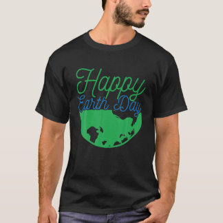 Happy Earth Day April 22 Love Planet Hand Drawn T-shirt