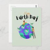 Happy Earth Day Briefkaart (Voorkant / Achterkant)