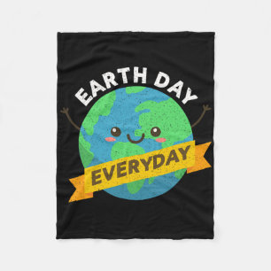 Happy Earth Day Elke dag Recyclen grappny Science Fleece Deken