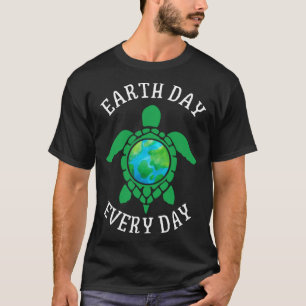 Happy Earth Day Elke Dag Turtle Kinder Jongens Mei T-shirt
