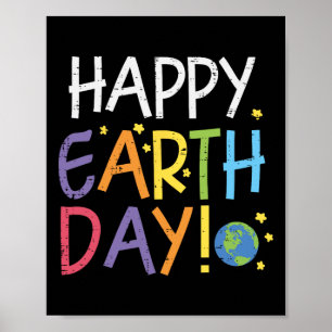 Happy Earth Day Environmentalist Mannen Vrouwen Ki Poster