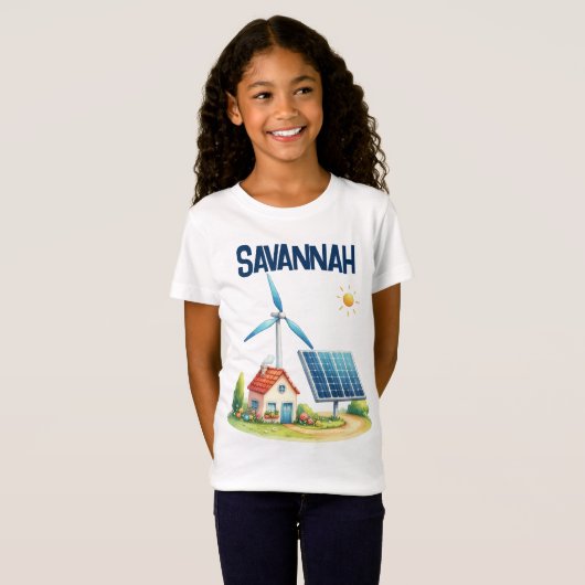 Happy Earth Day Gepersonaliseerde planeet Aarde T-shirt (Voorkant volledig)